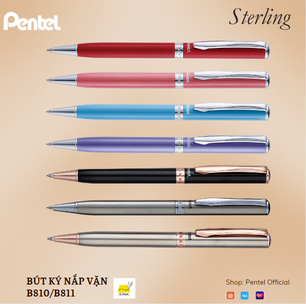 Set Quà tặng Bút Ký Cao Cấp Pentel Có Gác Bút - Sang Trọng Và Lịch Thiệp