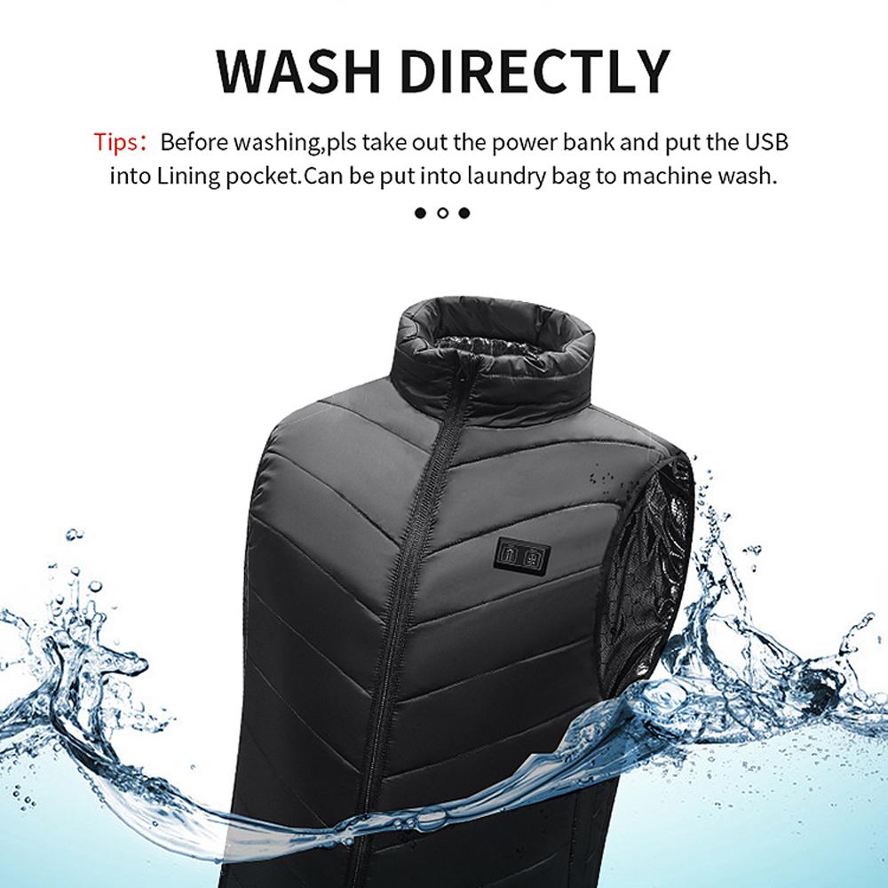 Heated Vest for Men Women 15-Zone Winter Electric Heating Vest Washable Heating Jacket with 3 Heating Levels