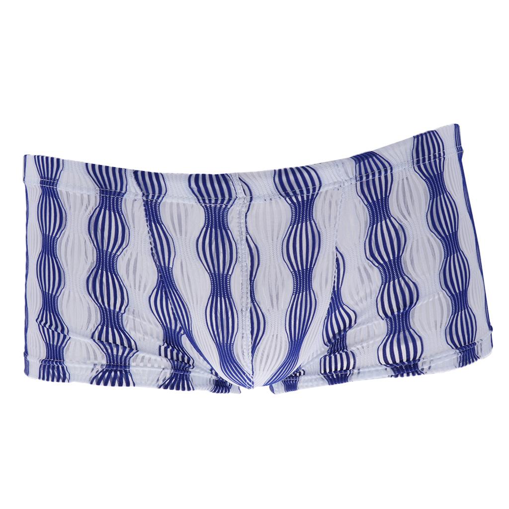 26-35inch Men's Sexy Open Pouch See Through Underwear Boxers Brief UnderUnderpants Gifts