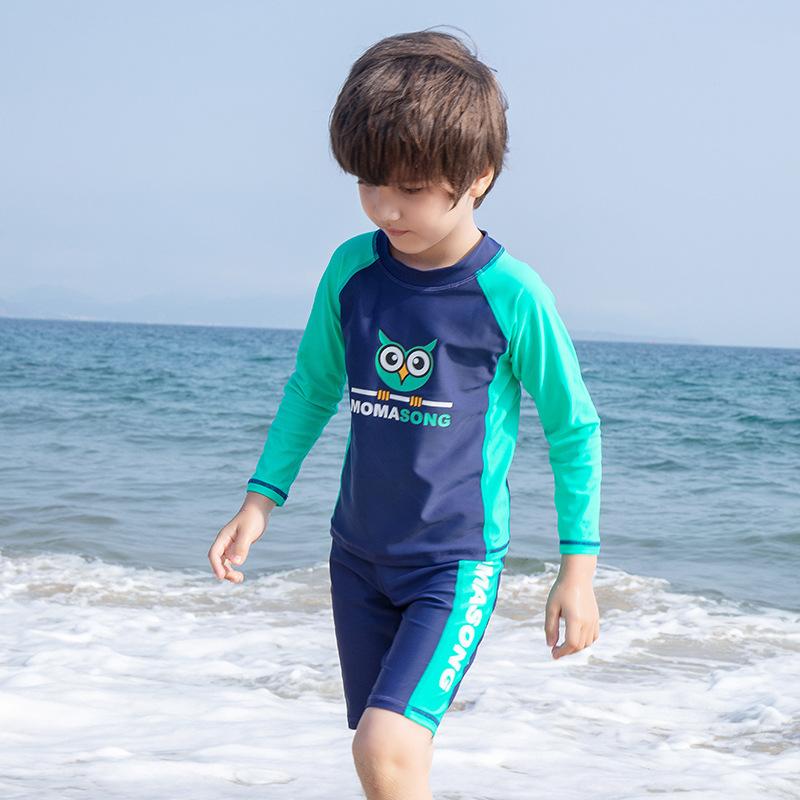 Đồ Bơi Trẻ Em 3 Miếng UV Áo Tắm Cho Bé Tập Đi Cho Bé Trai Tay Dài Quần Bơi Trẻ Em Và Quần Bơi Bé Trai bơi Chống Nắng