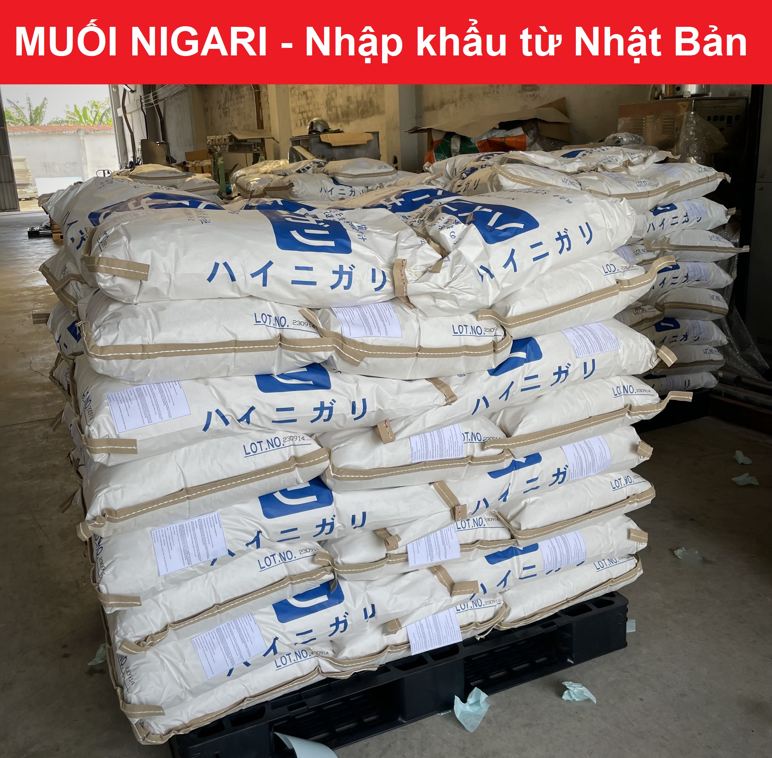 Muối NIGARI Nhật Bản 5kg làm đậu hũ đông nhanh béo mịn (Made in Japan)