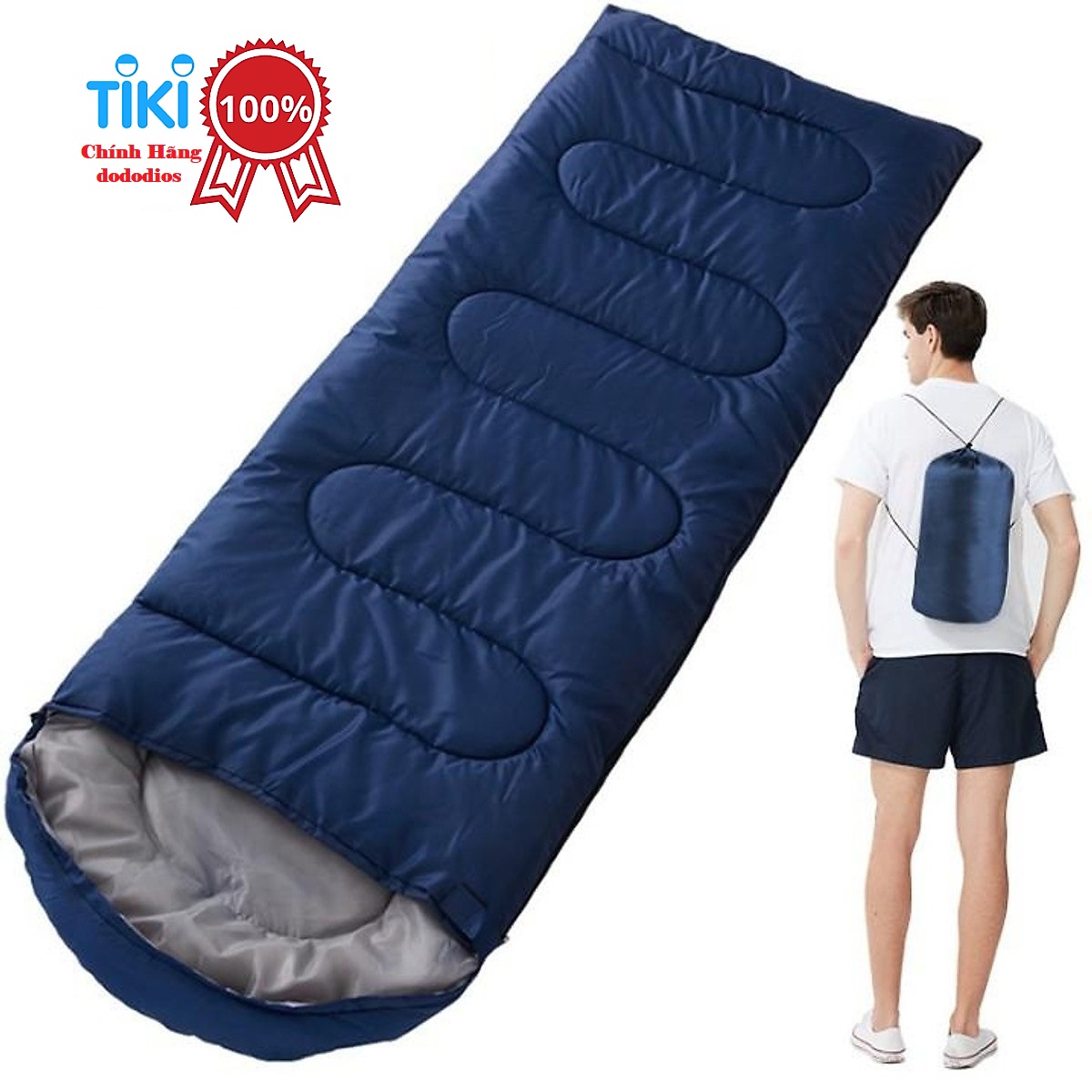 Túi ngủ văn phòng cao cấp có trùm đầu, túi ngủ du lịch dã ngoại, túi ngủ mùa đông - Chính hãng dododios