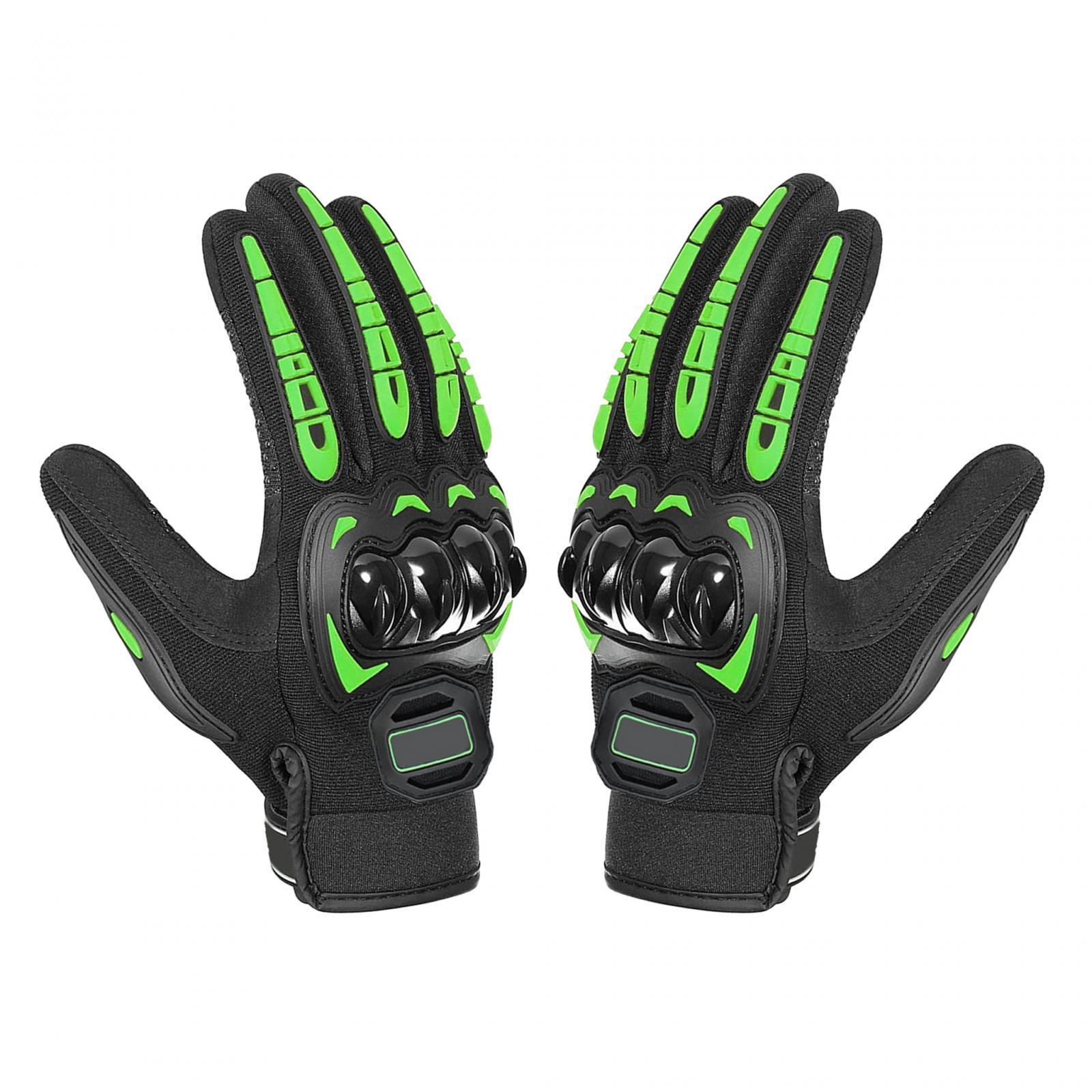 Motorcycle Gloves Touch Screen Protection for Motocross Cycling Camping - Green XL