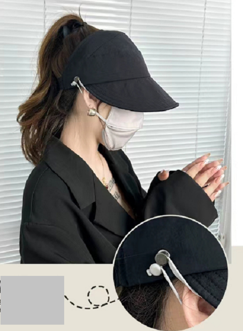 Mũ nữ lưỡi trai vành vừa phong cách Hàn, nón đi nắng chống tia cực tím cao cấp
