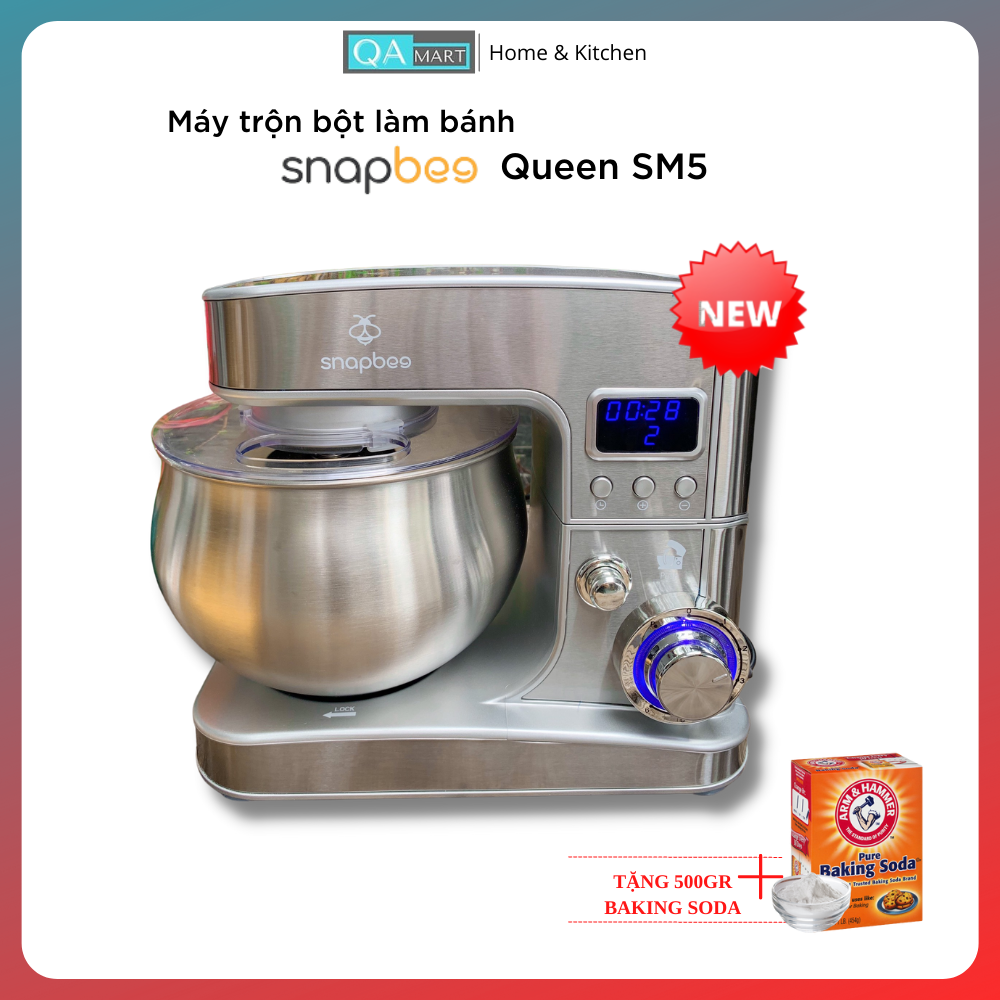 Máy trộn bột Snapbee Queen SM5 (dung tích 5l), vận hành êm ái - Hàng chính hãng