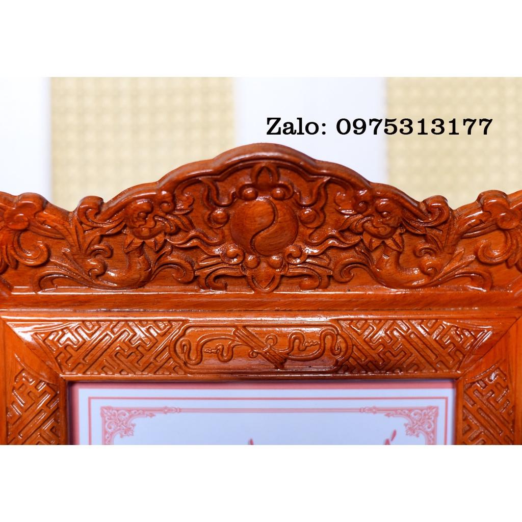KHUNG HÌNH ẢNH THỜ MAI GẤM GỖ GÕ 20 X 25