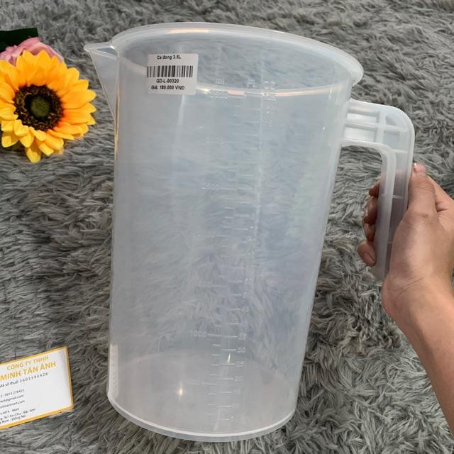 Ca đong nhựa chia vạch 3.5L có quai