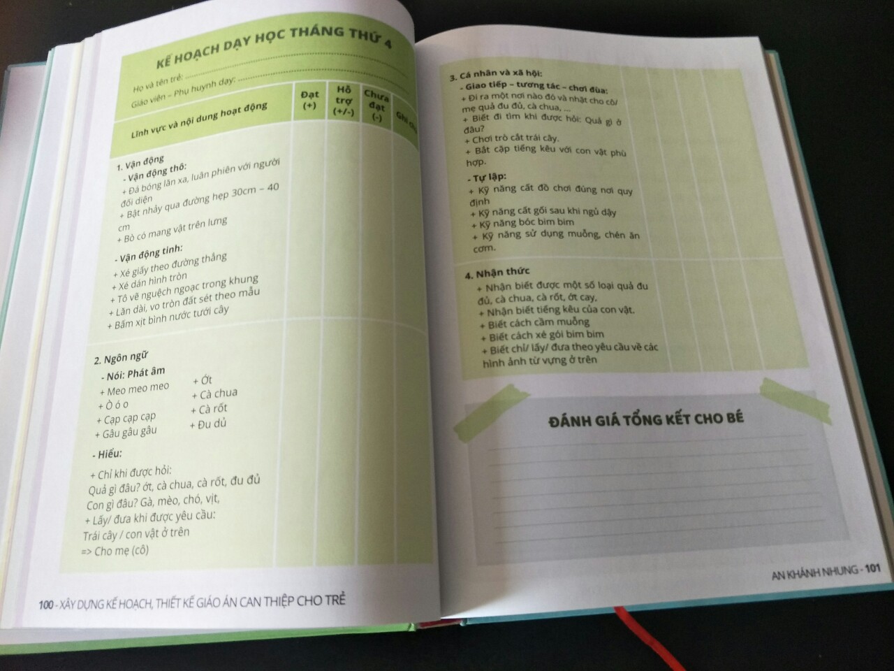 SÁCH KẾ HOẠCH DẠY TRẺ CHẬM NÓI - Tự Kỷ (Tái bản lần I - 2020)