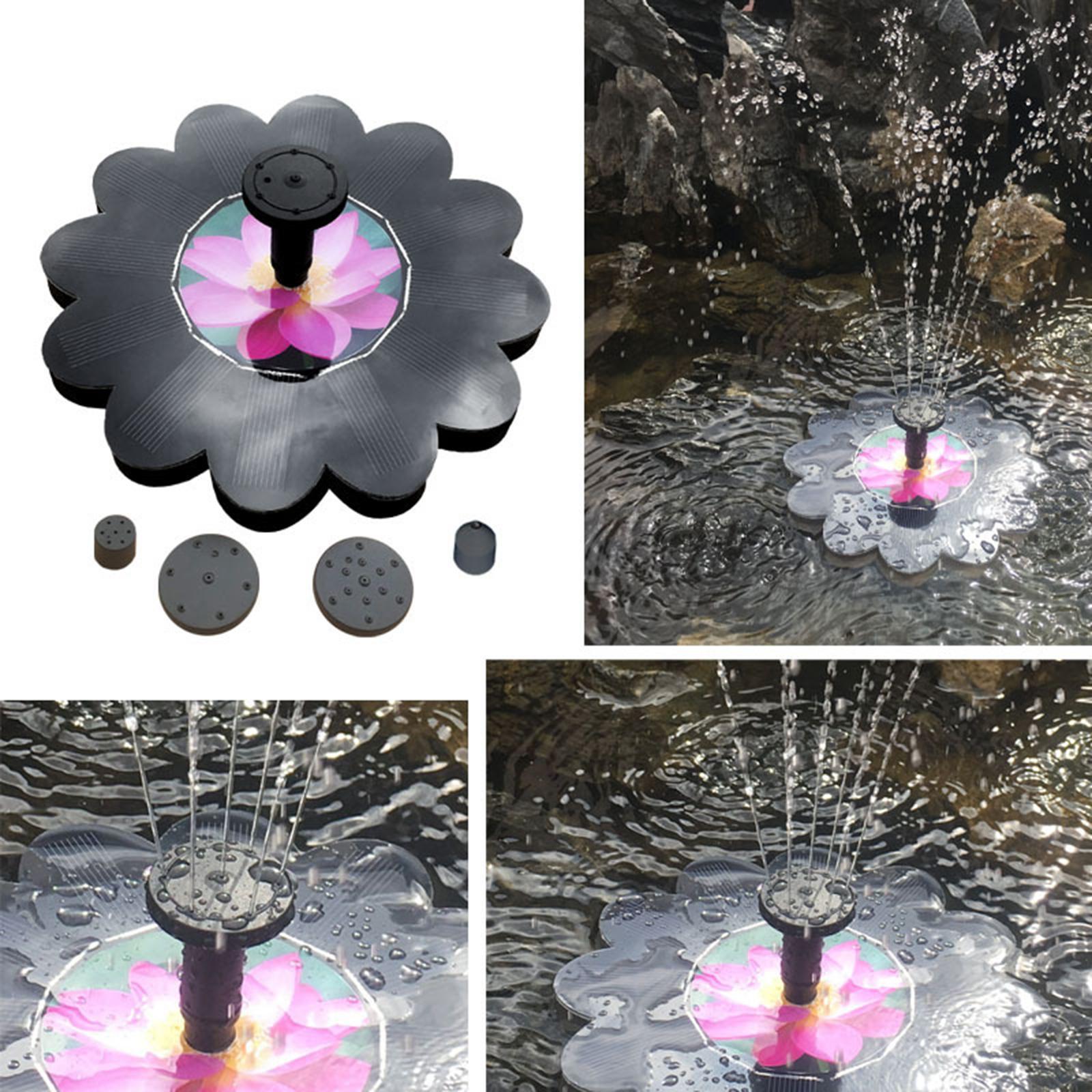 Solar Powered Floating Bird Bath Water Fountain Pump