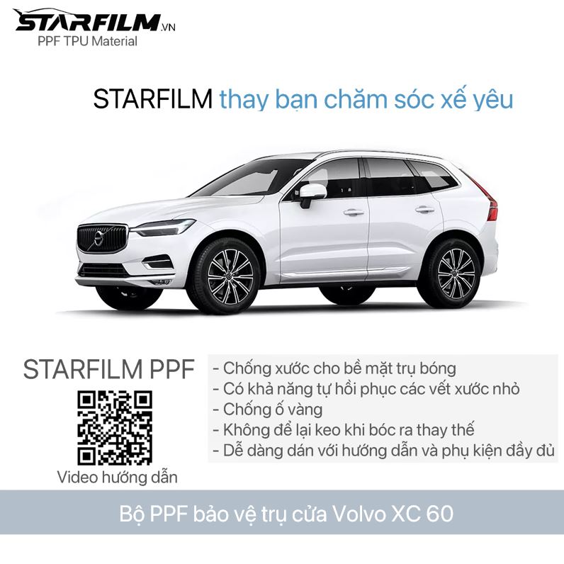 Volvo XC60 PPF TPU Trụ bóng chống xước tự hồi phục STARFILM