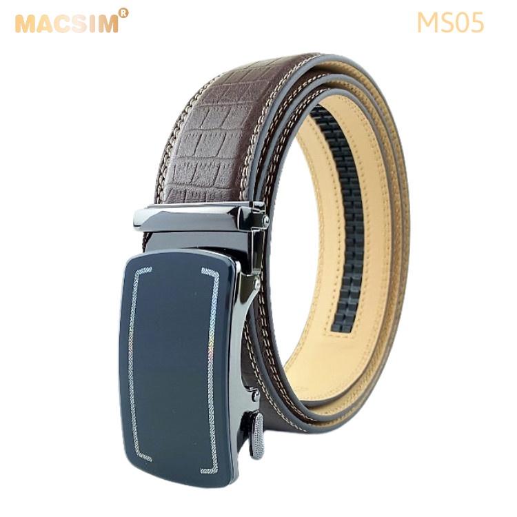 Thắt lưng nam da thật cao cấp nhãn hiệu Macsim MS05