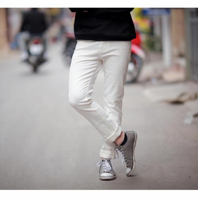 Quần Jeans Skinny Trắng