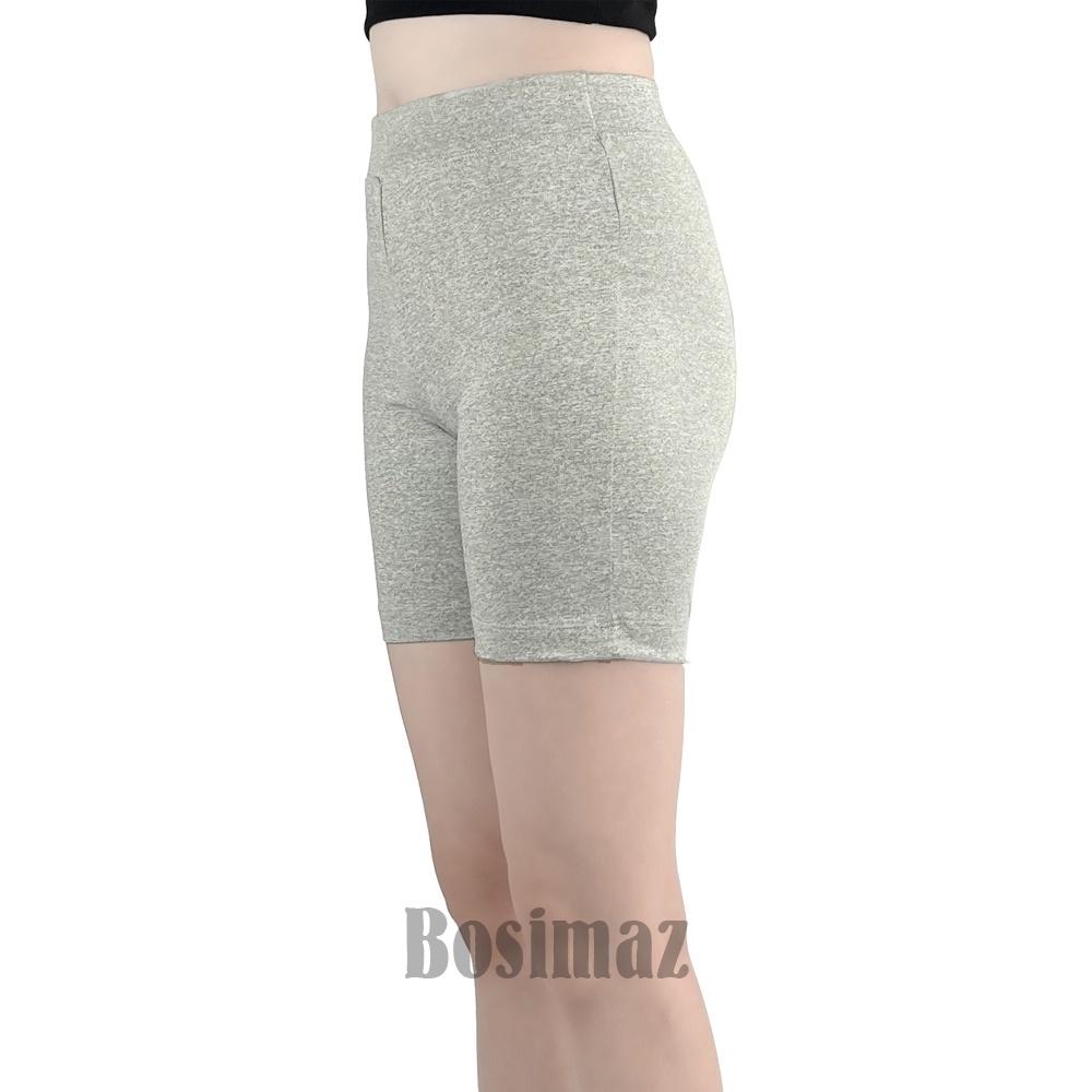 Quần Legging Nữ Bosimaz MS345 đùi không túi màu tiêu xám nhạt cao cấp, thun co giãn 4 chiều, vải đẹp dày, thoáng mát