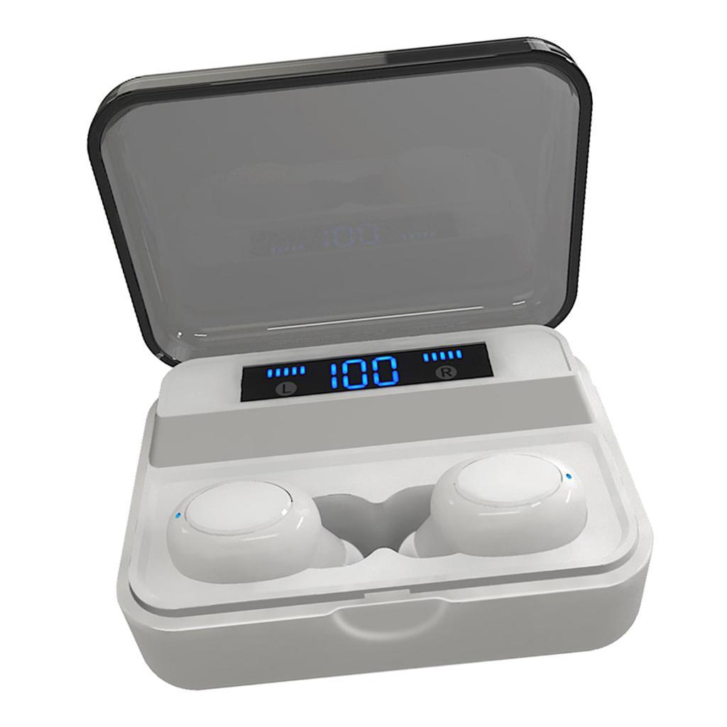 Stylish Wireless Earbuds with Charging Box for Sports Flashing Light Black