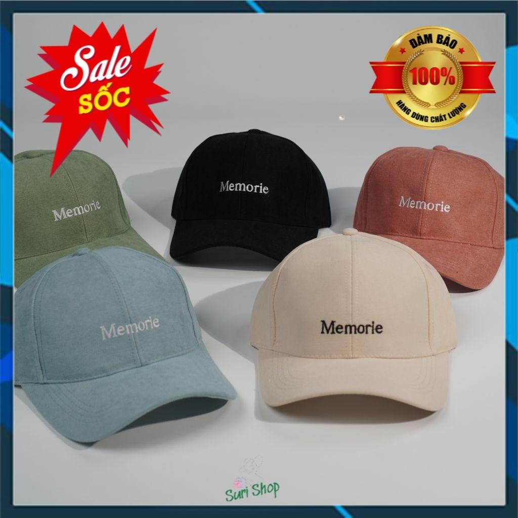 Mũ lưỡi trai ️ Nón kết thêu chữ Memorie phong cách Ulzzang form unisex nam nữ N01