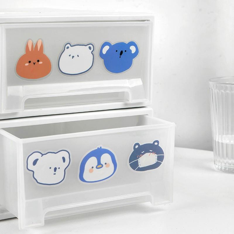 Bộ miếng sticker nhãn dán cánh cụt koala gấu bắc cực trang trí hãng PAPERMORE ST79