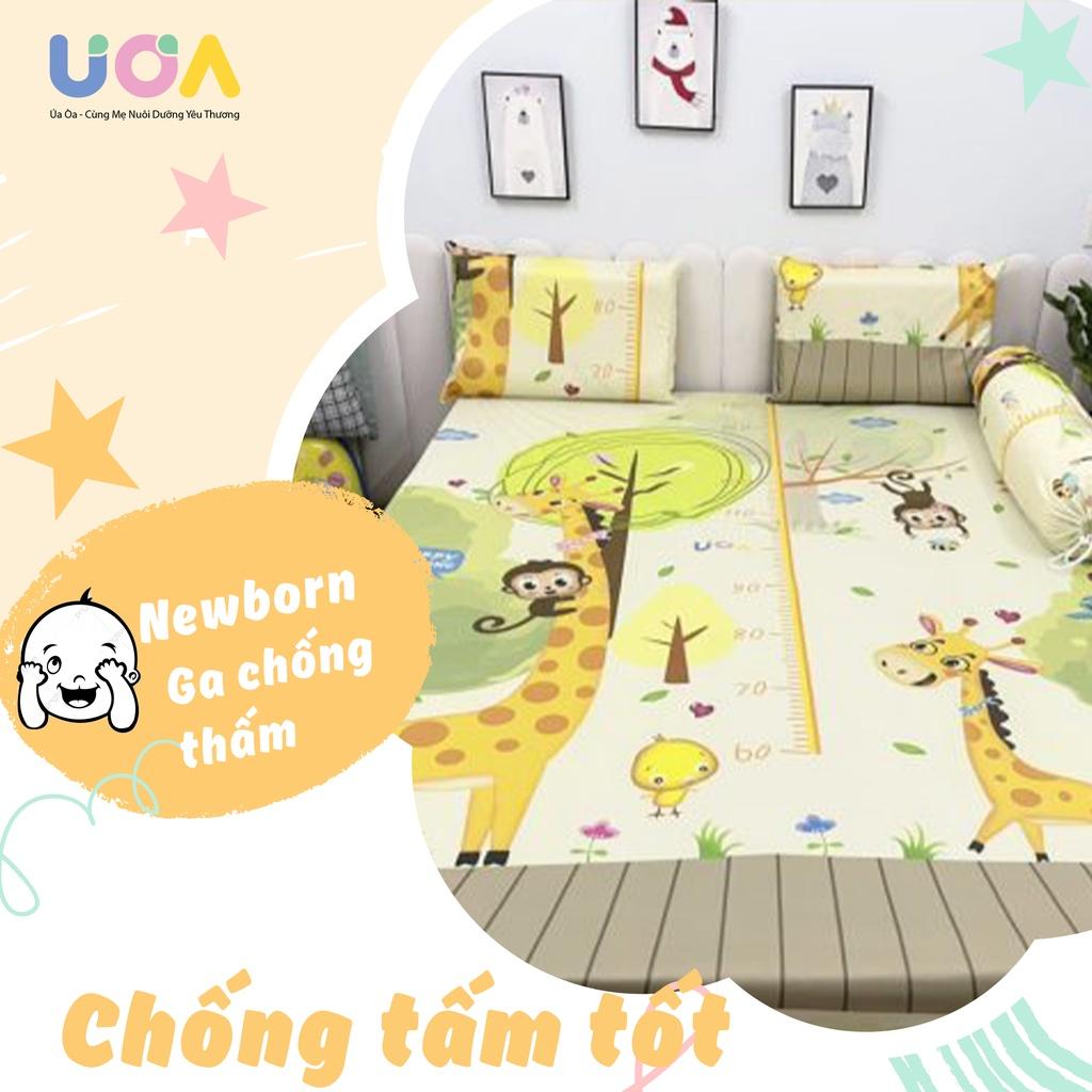 Ga chống thấm cho bé Ú òa thun lạnh Premium - Cây thông- thỏ-gấu