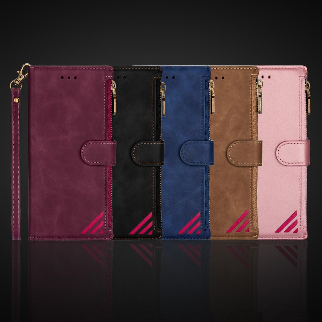 Bao da điện thoại nắp lật PU mềm cho Samsung Galaxy Note10 Note10+ Note9 Note8 S10 S9 S8 Plus S10+ S9+ S8+