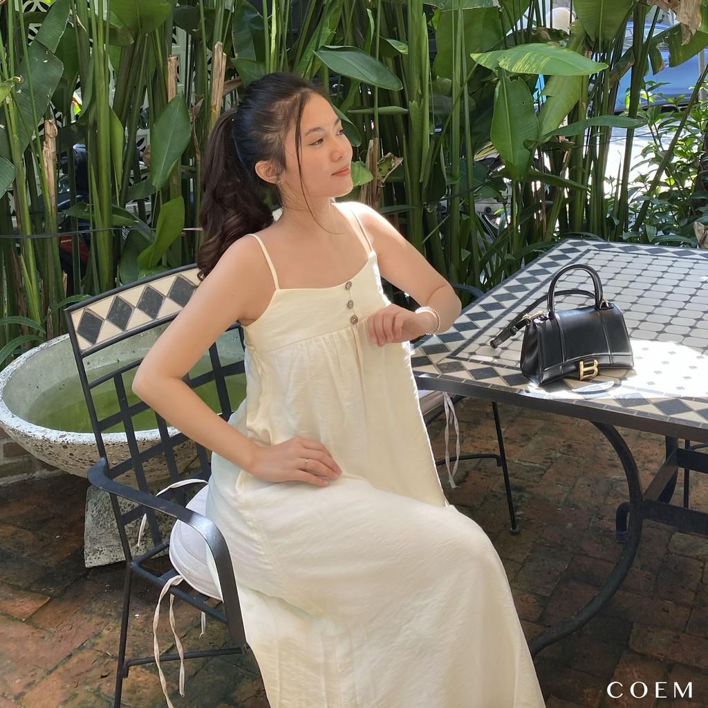 Đầm Hai Dây Suông Dáng Dài Chất Liệu Linen Cao Cấp CO EM Thiết Kế
