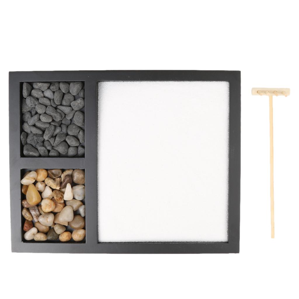 2pcs Sandbox Zen Sand Tray Crafts Housewarmin Gifts for Living Room Dektop