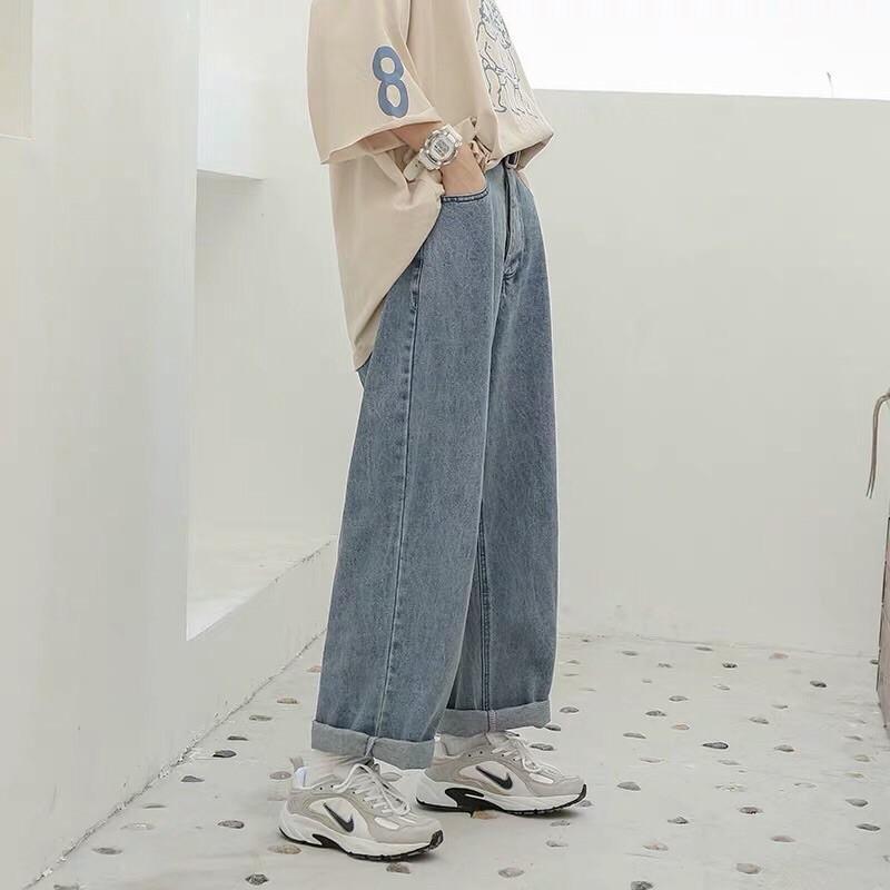 Quần ống rộng cạp cao