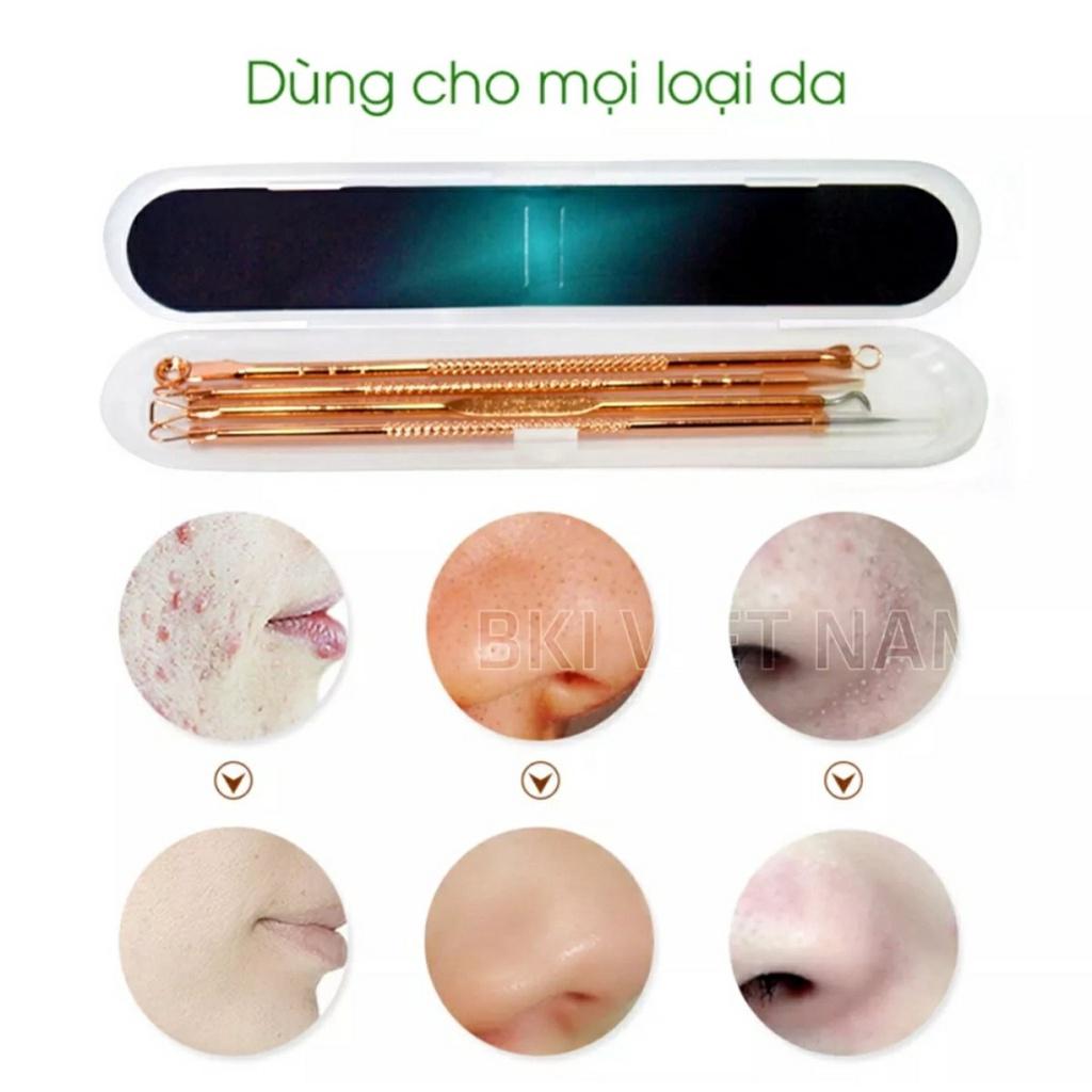 Bộ 4 Dụng Cụ Lấy Mụn Đầu Đen 8 Đầu Chăm Sóc Da Tiện Dụng