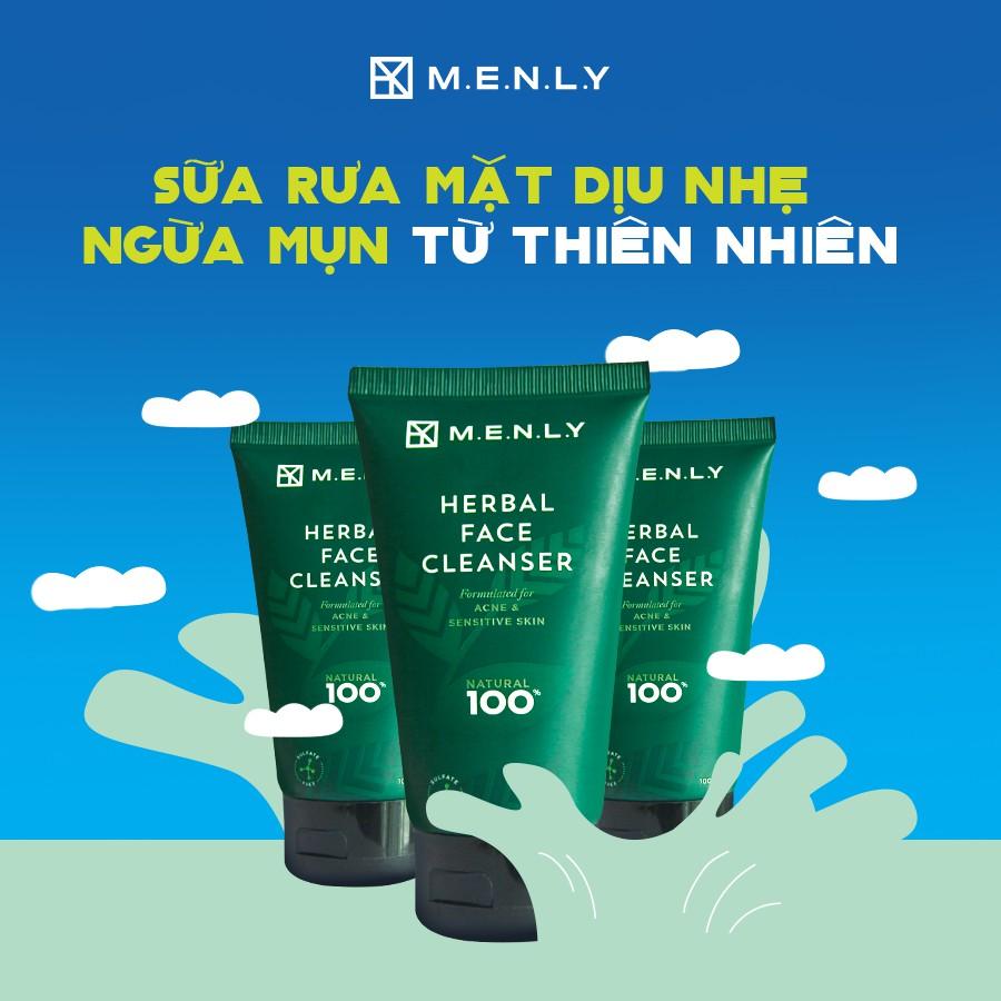 Sữa rửa mặt thiên nhiên cho nam giới MENLY kiểm soát nhờn, ngừa mụn, sáng da 100g