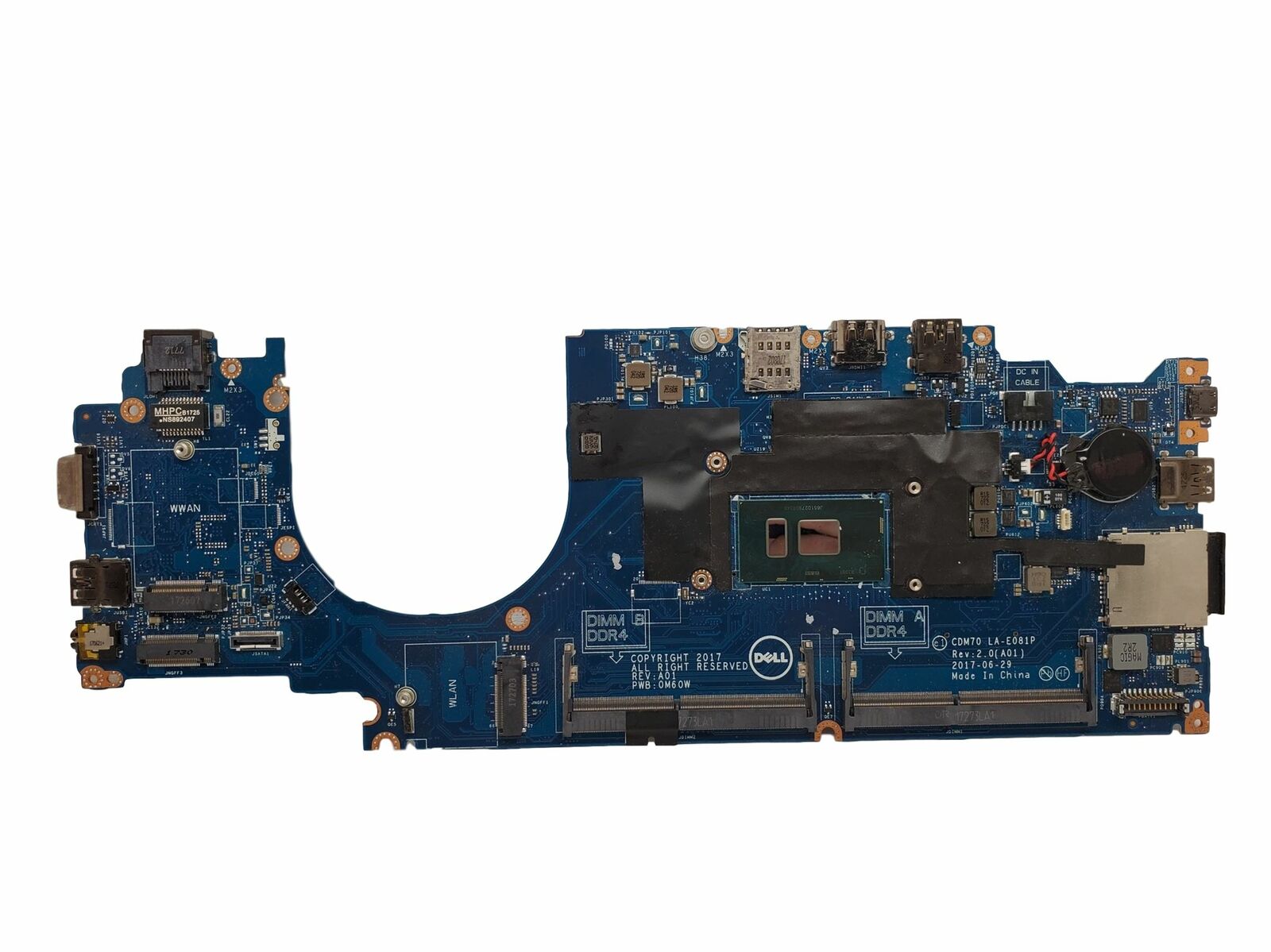 Main Latitude 5480 CPU i5-7300U LA-E081P