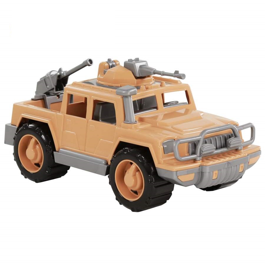 Xe Jeep quân đội hộ tống đoàn trang bị súng máy đồ chơi - Polesie Toys