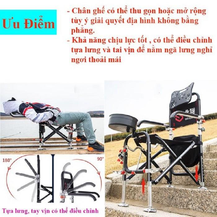 Ghế câu đài địa hình đầy đủ phụ kiện