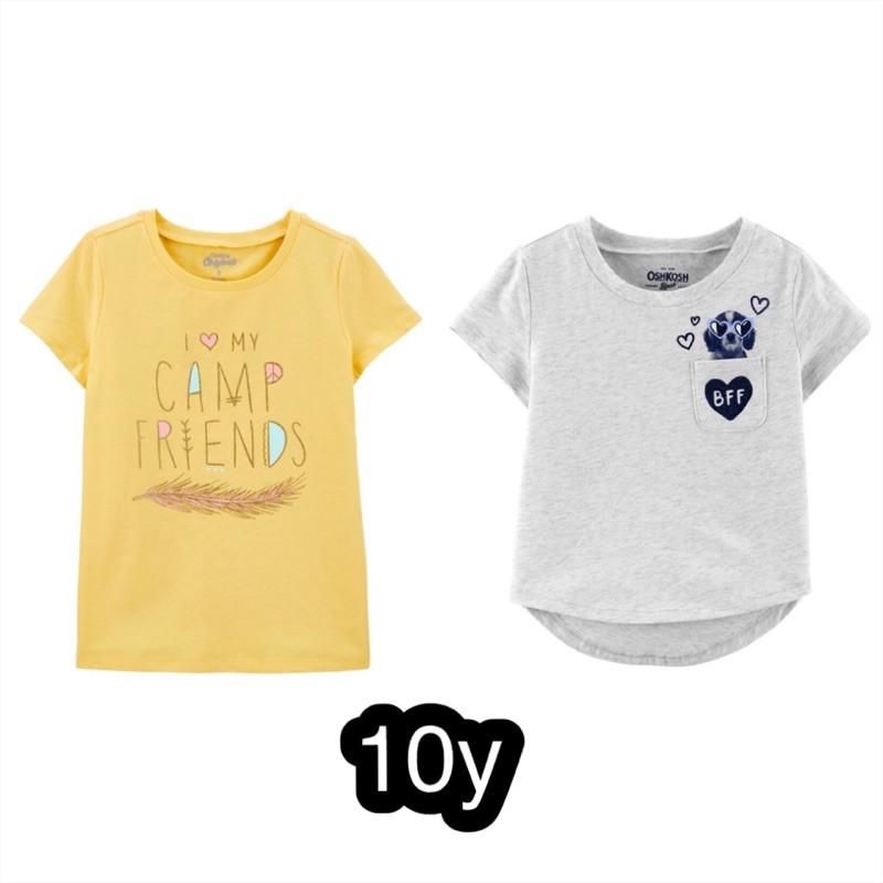 Áo cộc tay Oshkosh nhũ & kim sa bé gái hàng xuất