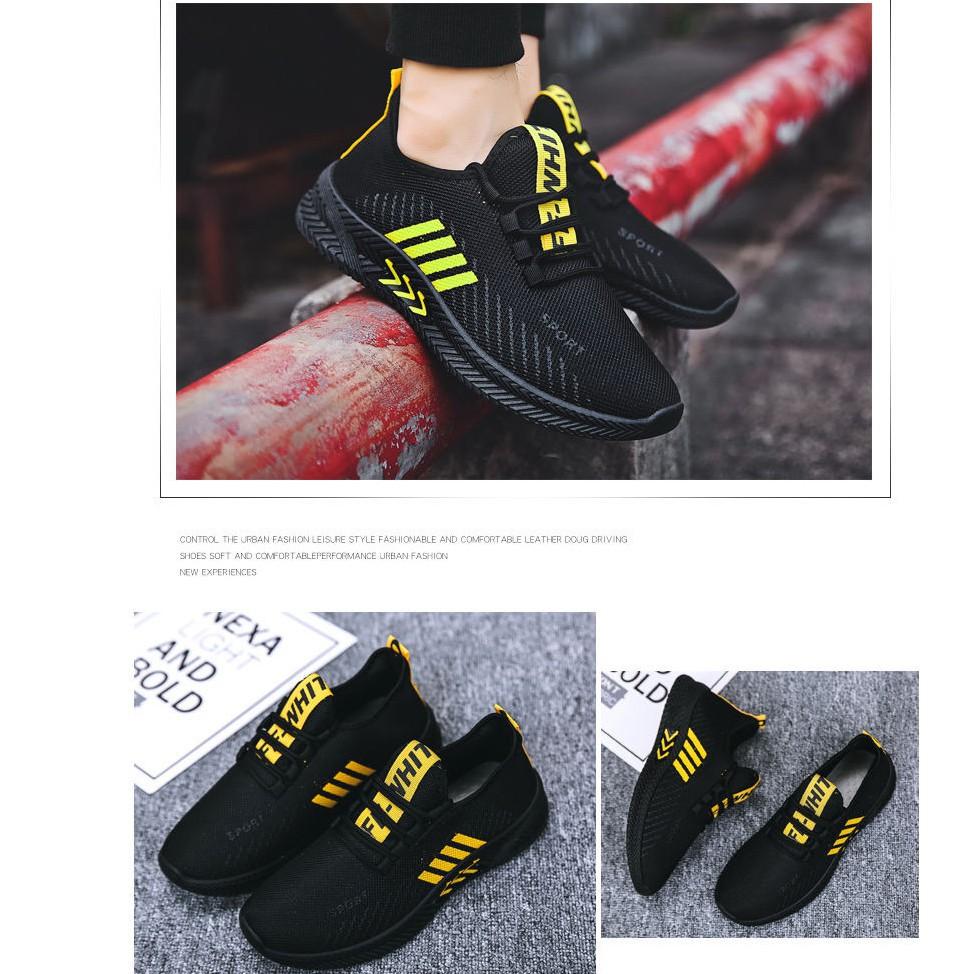 Giày sneaker nam giá rẻ buộc dây đế bằng vải dệt thoáng khí siêu nhẹ mới hotsize 39 đến 43 DORINO G22