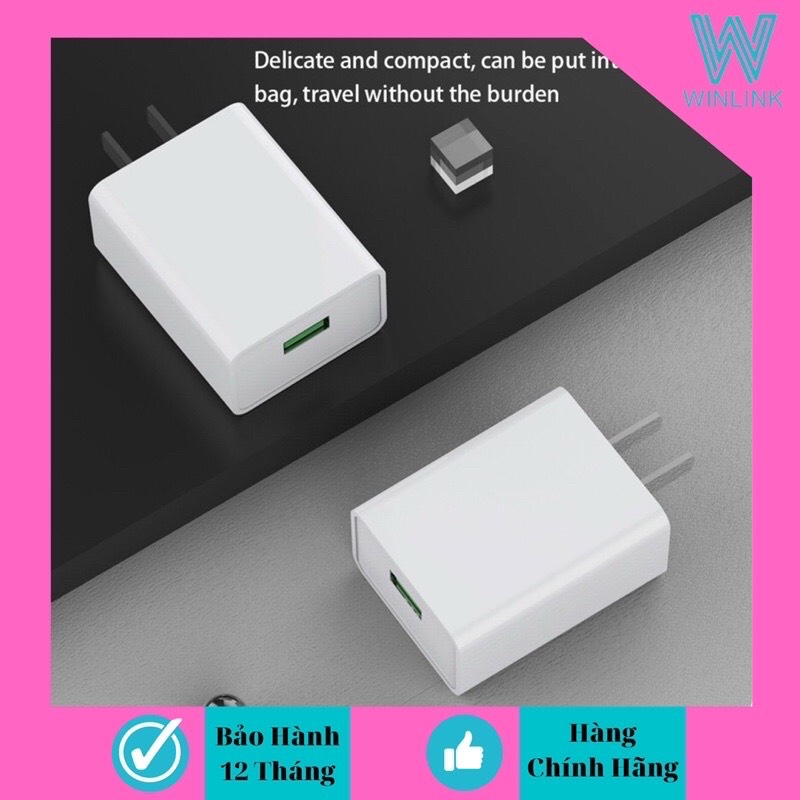 Bộ sạc nhanh Hàng chính hãng Winlink QC5.0-VOOC đuôi USB-Micro (Sạc 30p đầy 50% Pin)