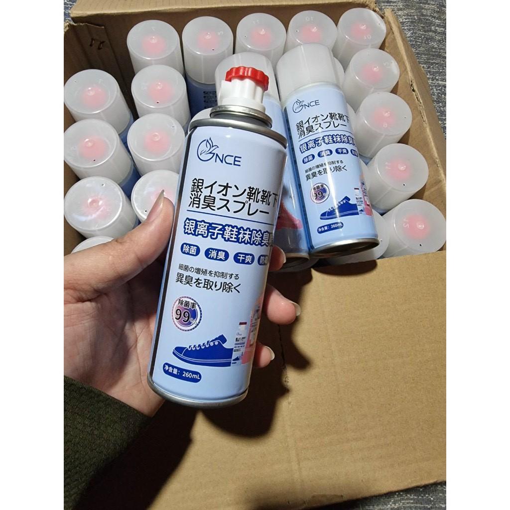 Chai Xịt Hết Mùi Hôi Chân - Giày Dép- Tủ Kệ Để Giày Dung Tích 260ml Với Công Nghệ Nano Bạc Không Gây Kích Ứng Da - Hàng Chất Lượng KST