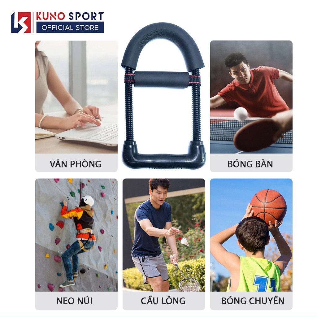 Dụng cụ tập cơ tay chữ U KUNO SPORT tập cơ tay cổ tay loại cao cấp dẻo dễ tập