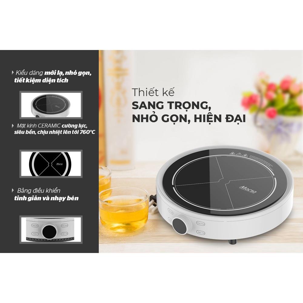 Bếp từ đơn Sunhouse Mama SHD6882, Công suất 2000W, Tặng kèm nồi lẩu, Hàng chính hãng - Bảo hành 24 tháng