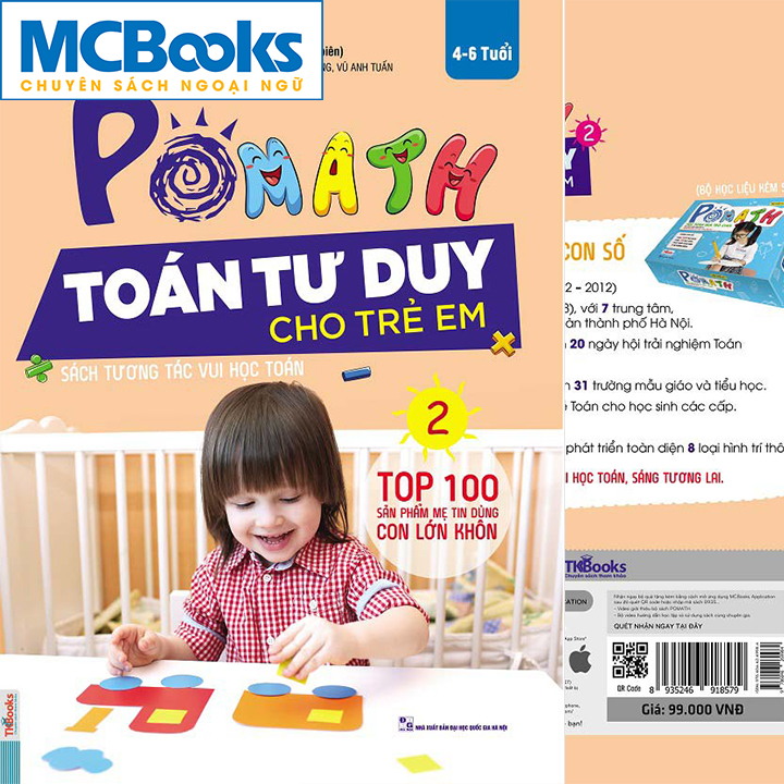 POMath-Toán tư duy cho trẻ em tập 2-Sách học toán tư duy toán- Toán tư duy cho trẻ em từ 4 – 6 tuổi-Mcbooks