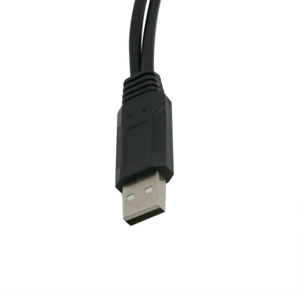 USB 2.0 Male to Dual Female Data Charge Y Splitter Cord Converter Cable