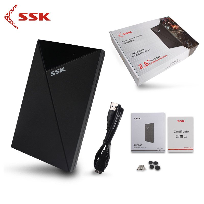 Hộp Đựng HDD Box Sata 2.5 USB 3.0 SSK SHE 088 AZONE - Hàng Nhập Khẩu