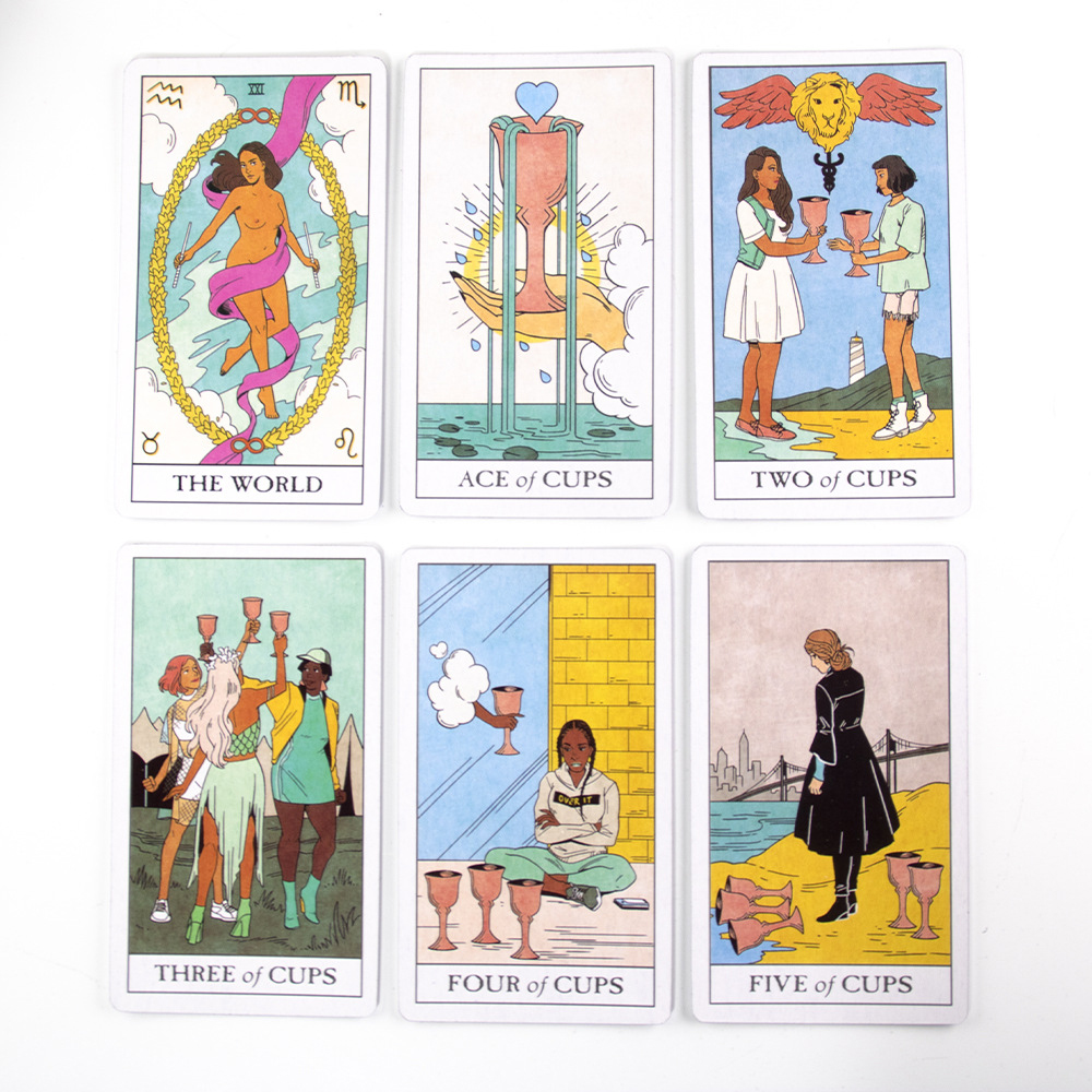 Bộ Bài Modern Witch Tarot Hộp Thiếc Mạ Cạnh 78 Lá