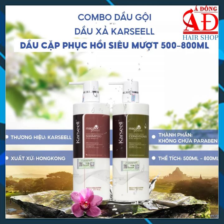 Bộ gội xả Karseell siêu mềm mượt 500ml