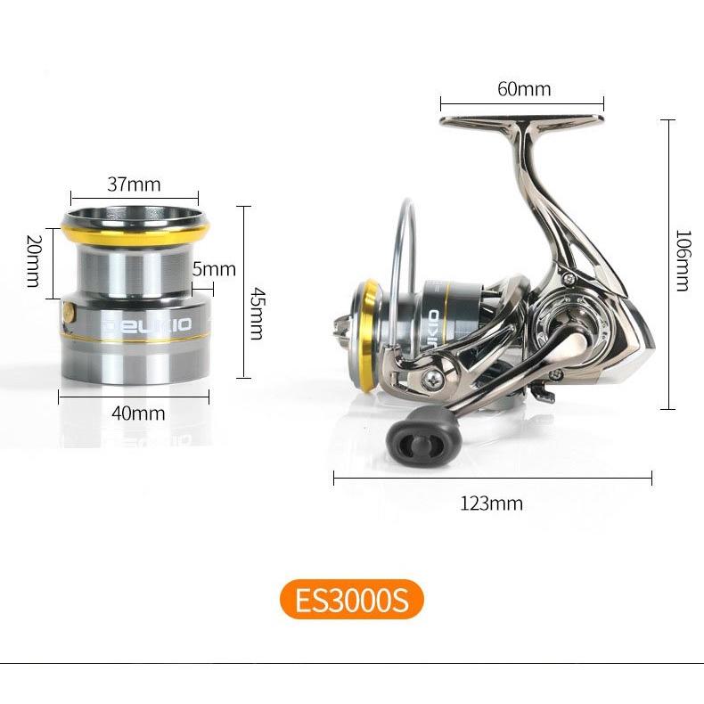 Máy câu cá máy câu lure kim loại cối nông siêu êm DEUKIO ES2000S-ES3000S