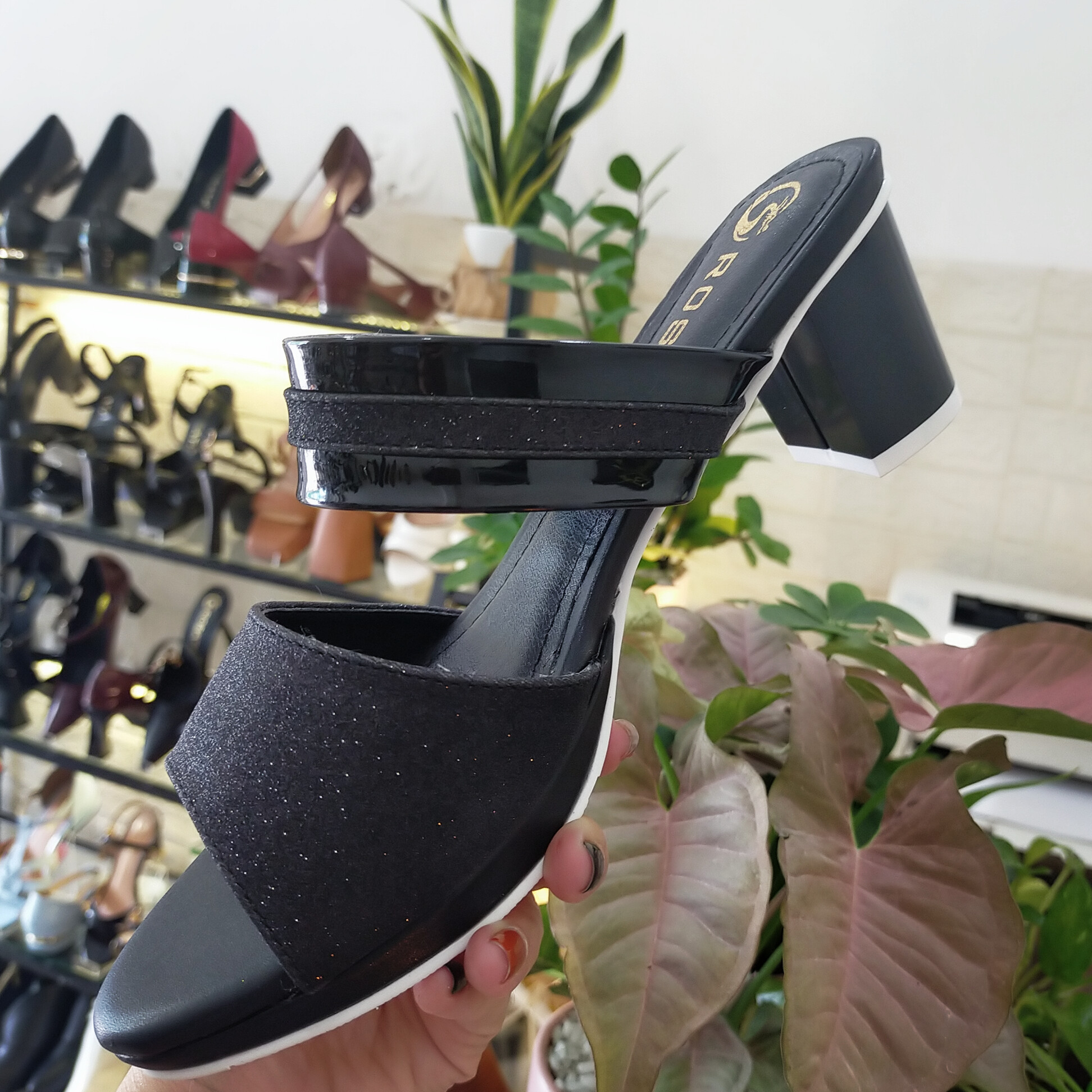Dép cao gót nữ quai ngang ROSATA RO575 - 6p - HÀNG VIỆT NAM - BKSTORE