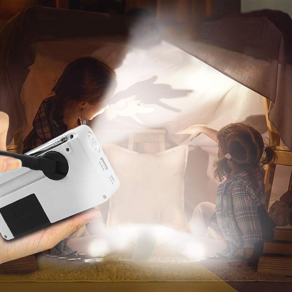 AM/FM/ Radios Solar Hand Crank Powered & LED Light Phone Charger Black