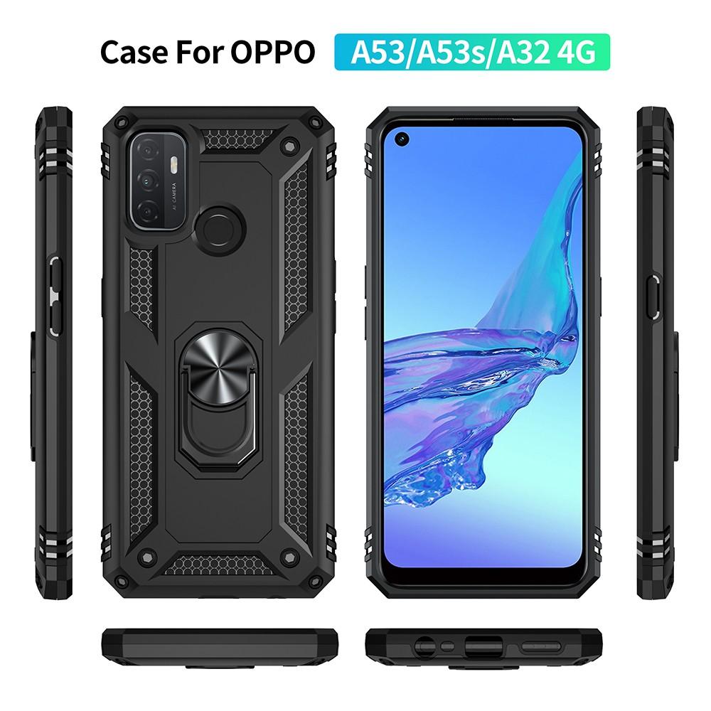 Ốp lưng cho Oppo A53 chống sốc 2 lớp kèm nhẫn iring làm giá đỡ