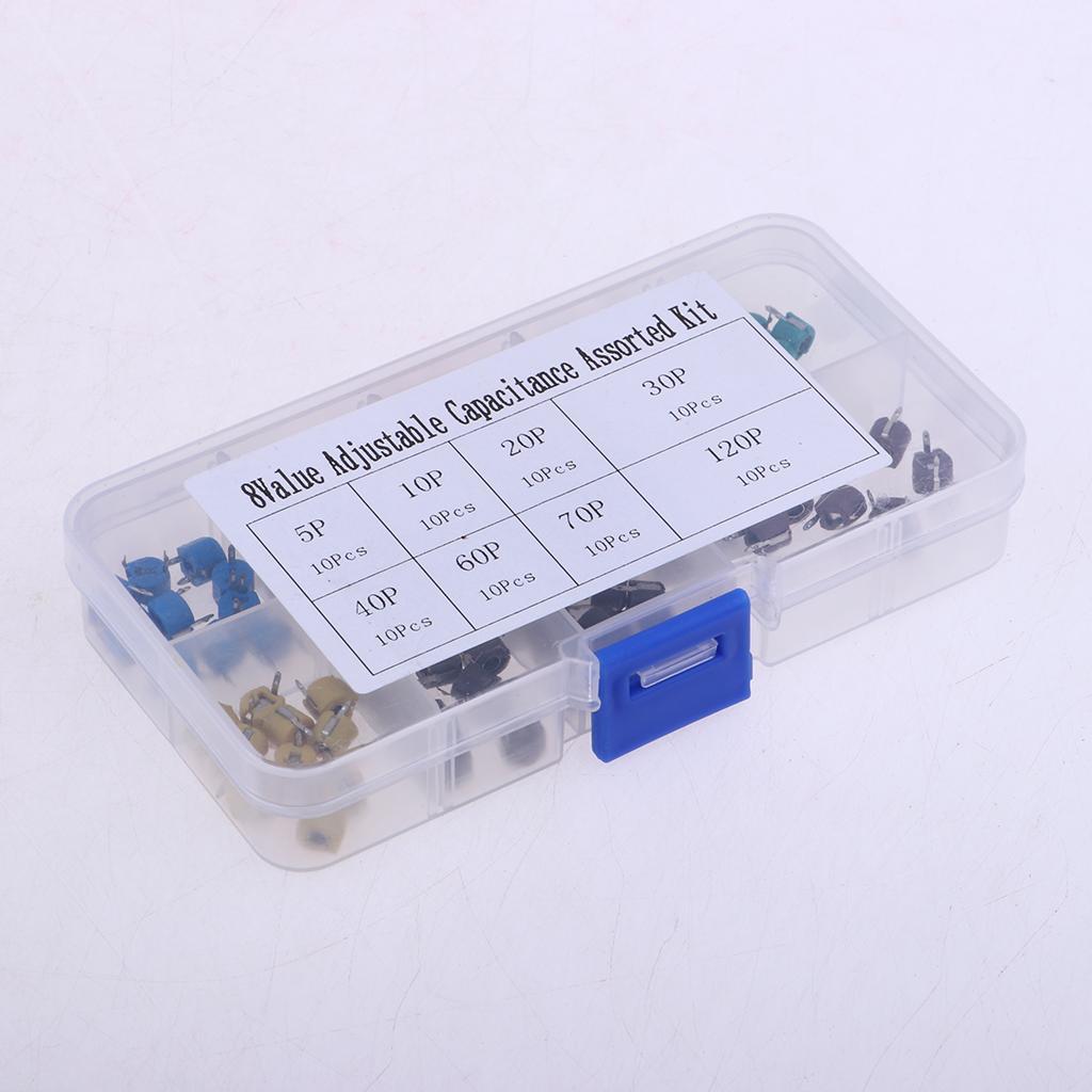160x6mm Plastic Cover Trimmer Variable Capacitance Capacitor Kit for