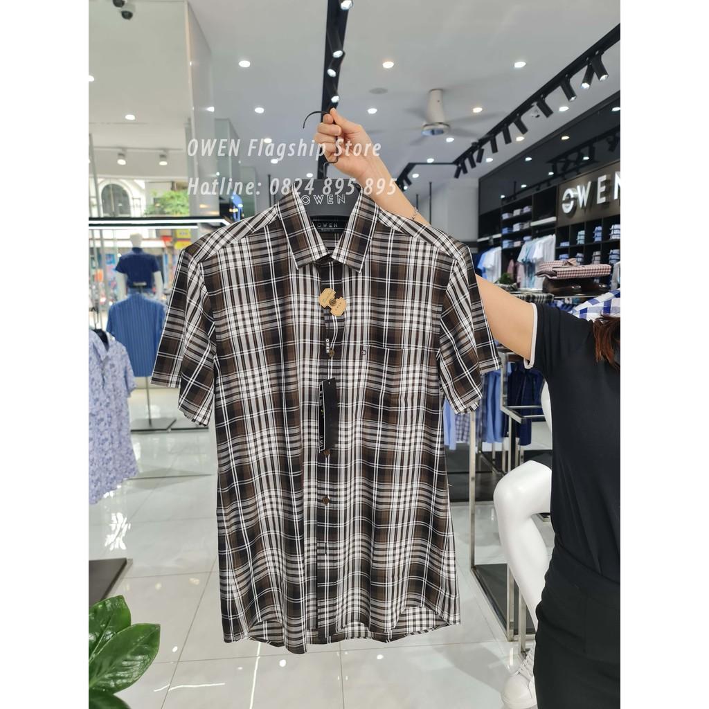 OWEN - Áo sơ mi cộc tay sợi Tre dáng Regular mã AR22686NT