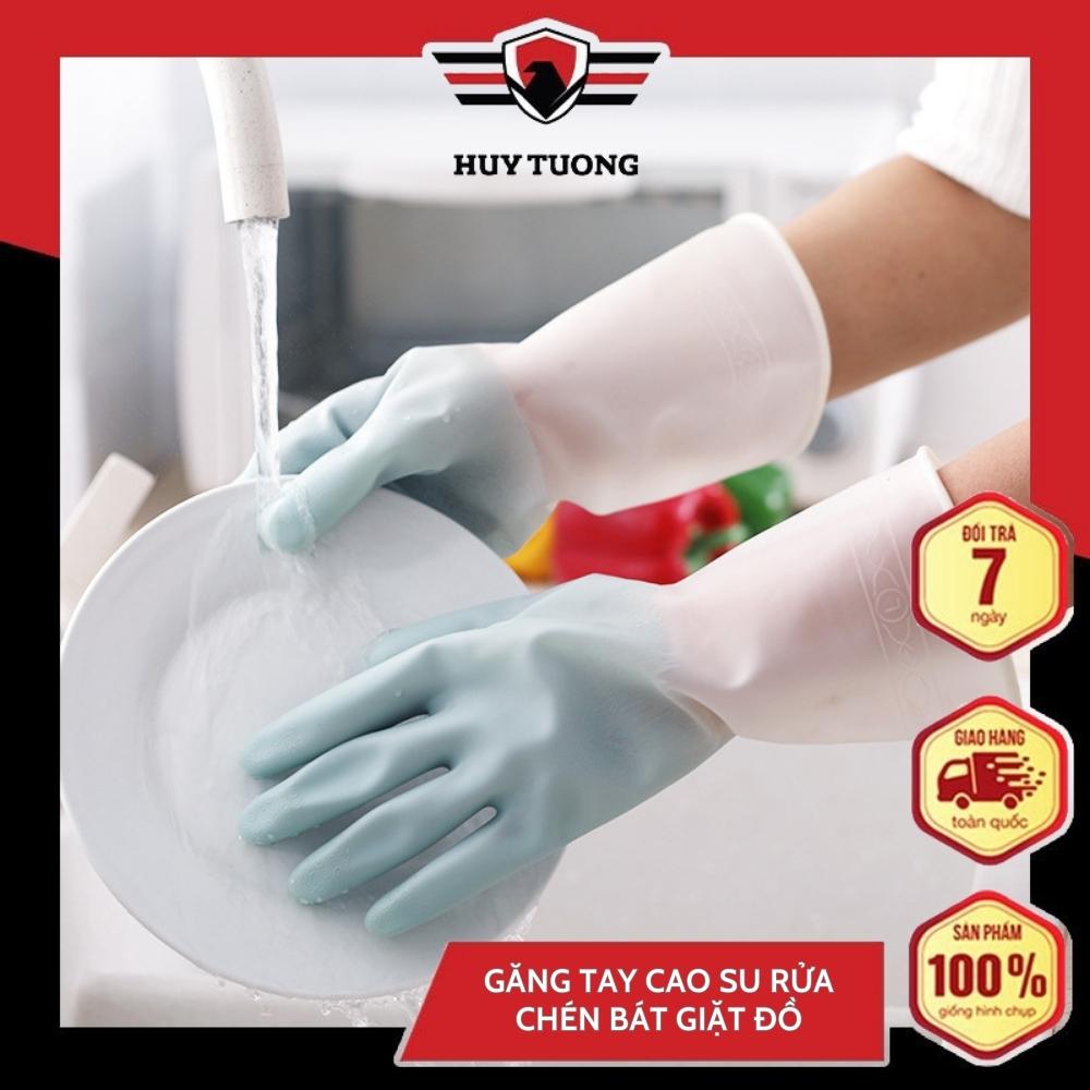 Bộ 2 đôi găng tay rửa chén bát cao su - GIAO MÀU NGẪU NHIÊN