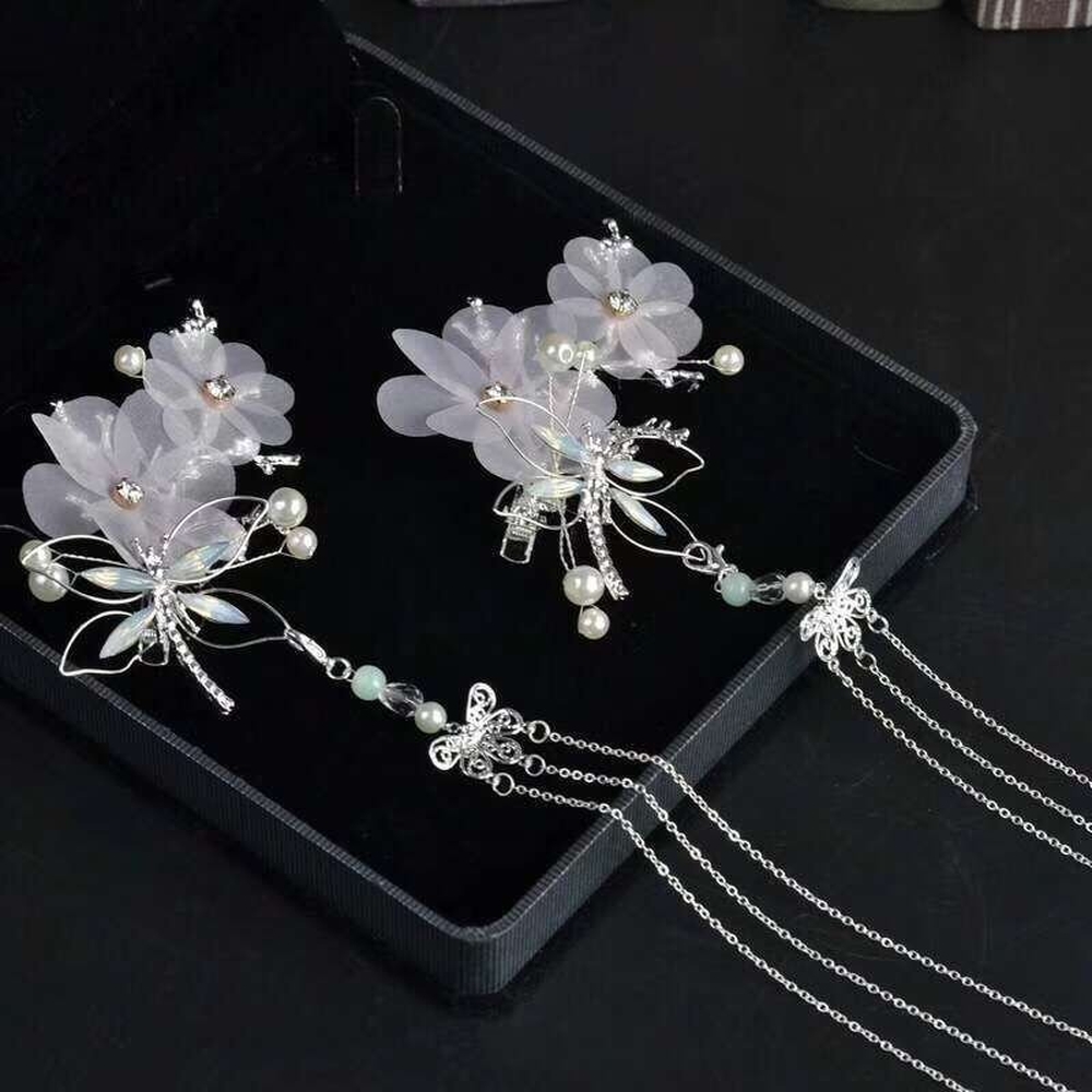 Cài Tóc Cổ Trang Mỹ Ký Hoa Voan, Phụ Kiện Nhiều Màu Sắc, Tạo Điểm Nhấn Kết Hợp Dễ Dàng Với Trang Phục Tạo Phong Cách Truyền THống