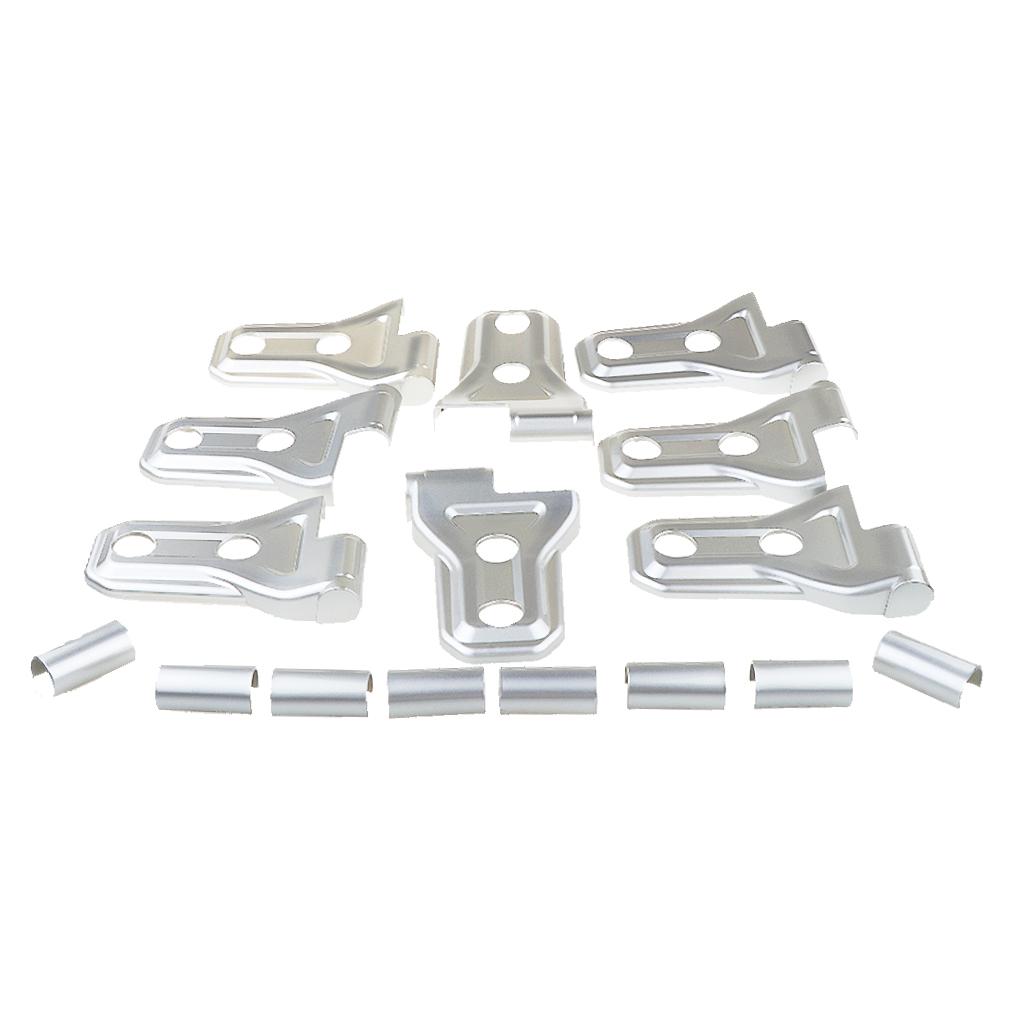 8Pcs Silver Door Hinge Covers Trim Fits for 2018 Wrangler JL Unlimited